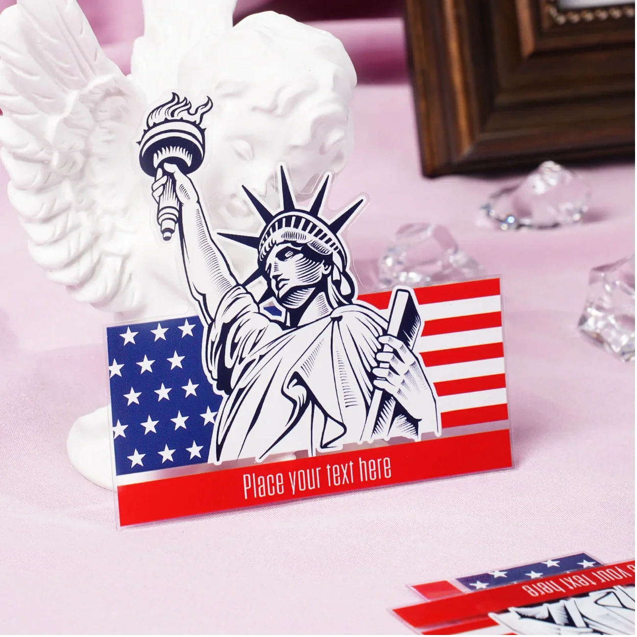 Clear vinyl sticker with transparent areas around the printed artwork