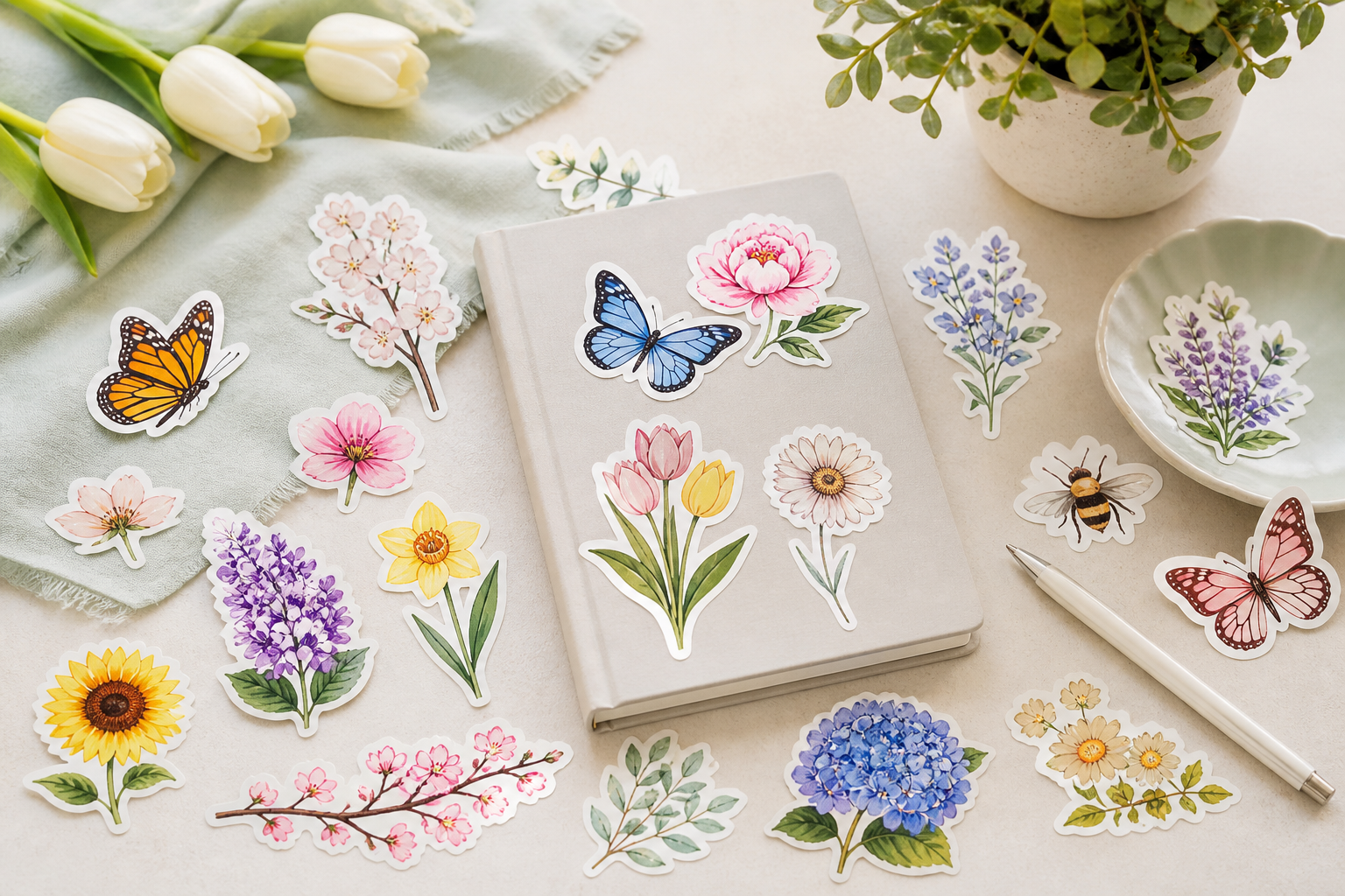 Fresh and Trendy Spring Sticker Ideas for 2025