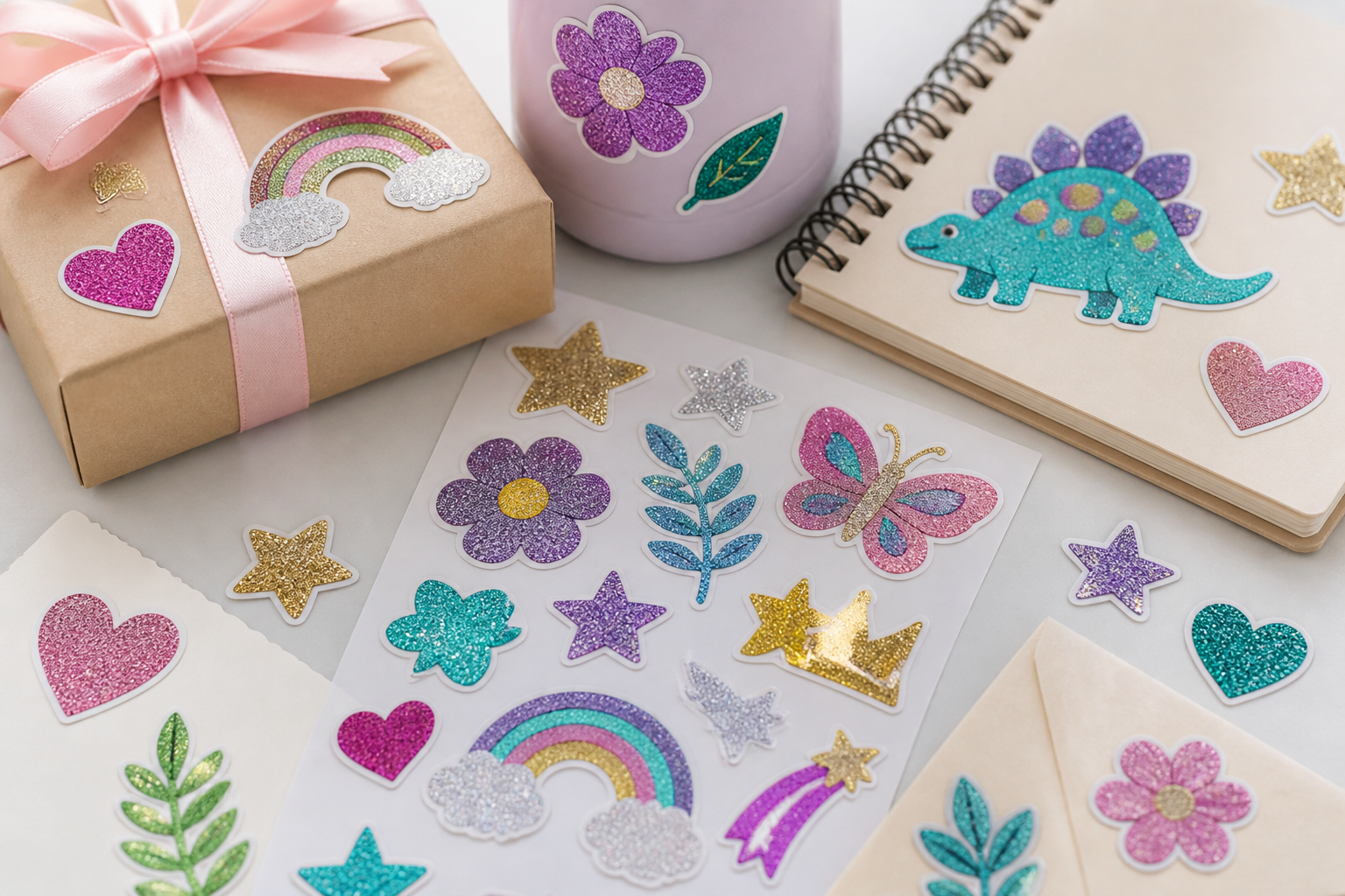 Glitter Stickers Bring Shine to Life