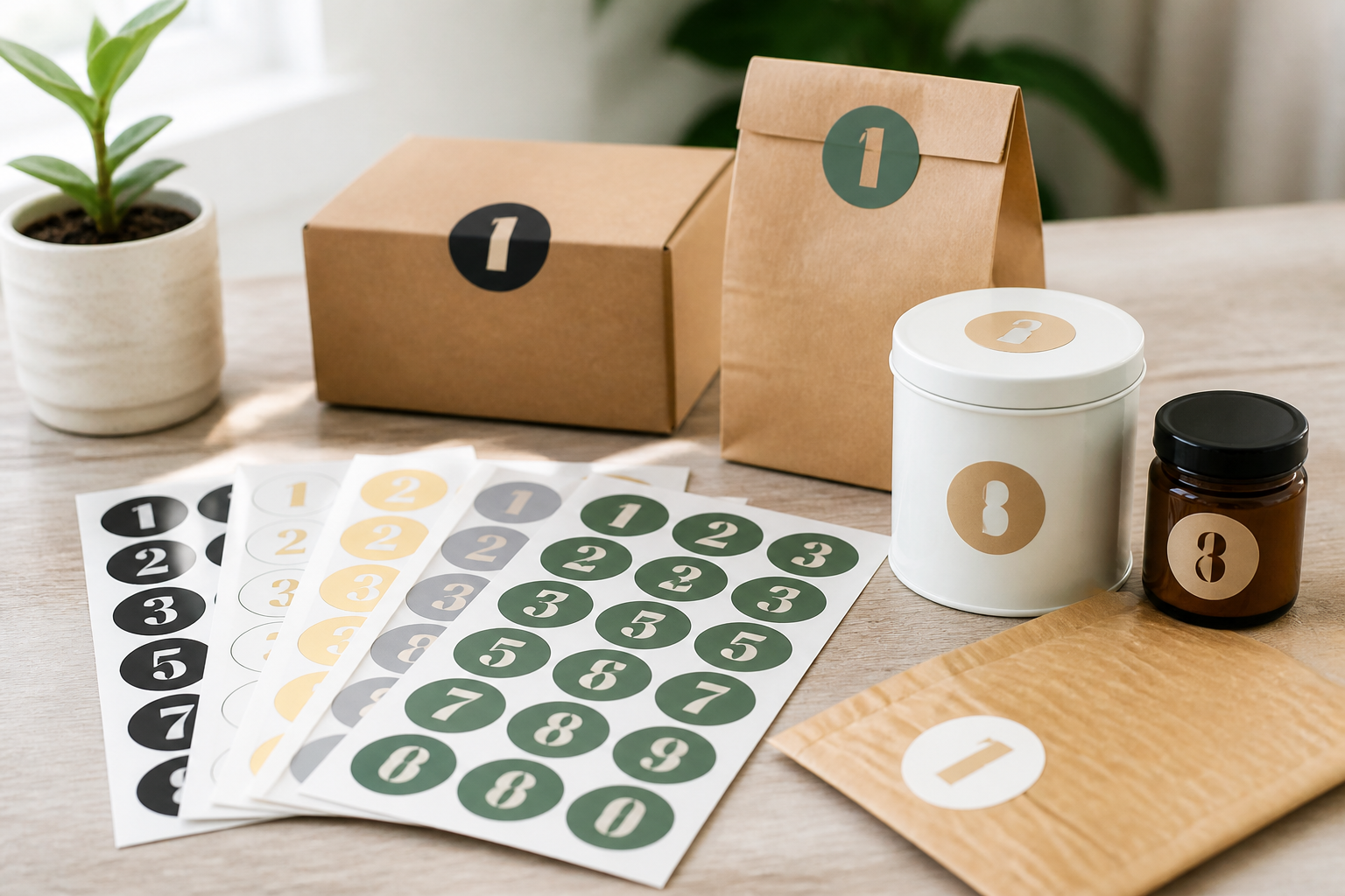 Number Stickers for Business Branding and Personal Use