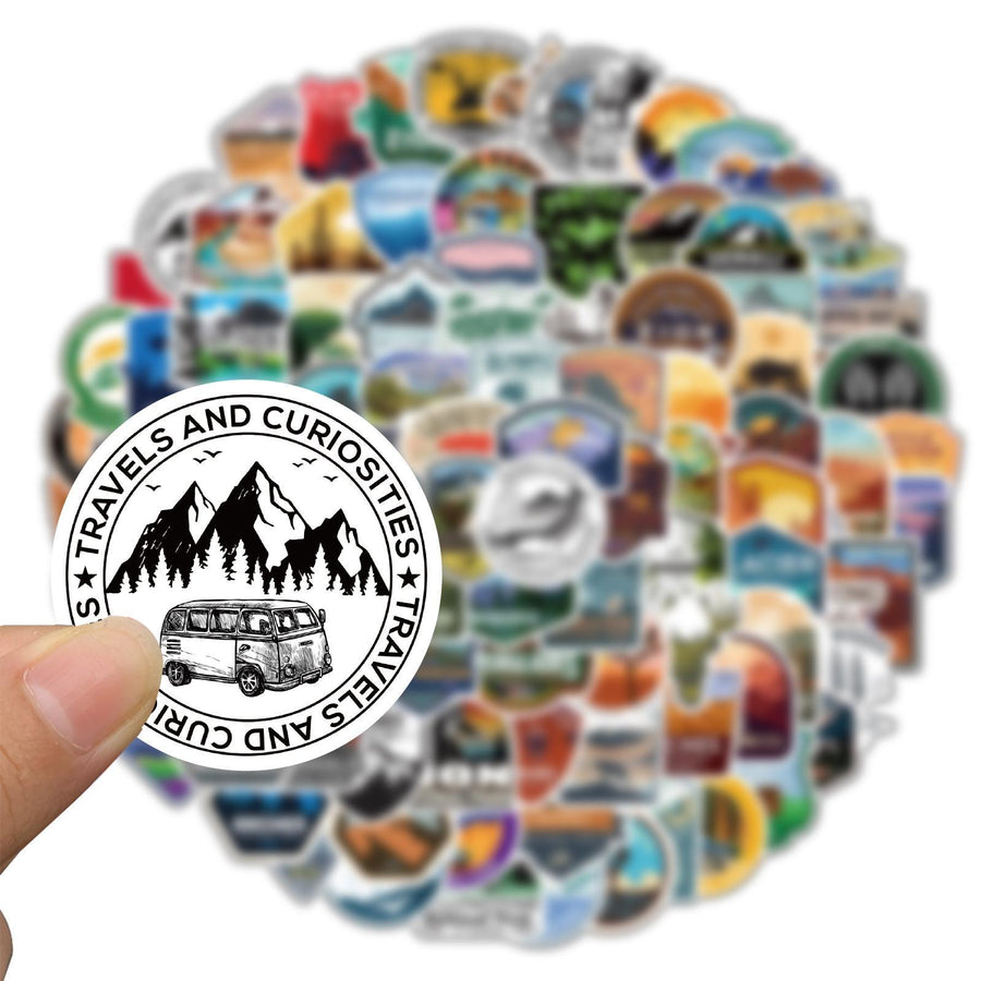100-Piece US National Park Stickers, Waterproof Travel Vinyl - 3