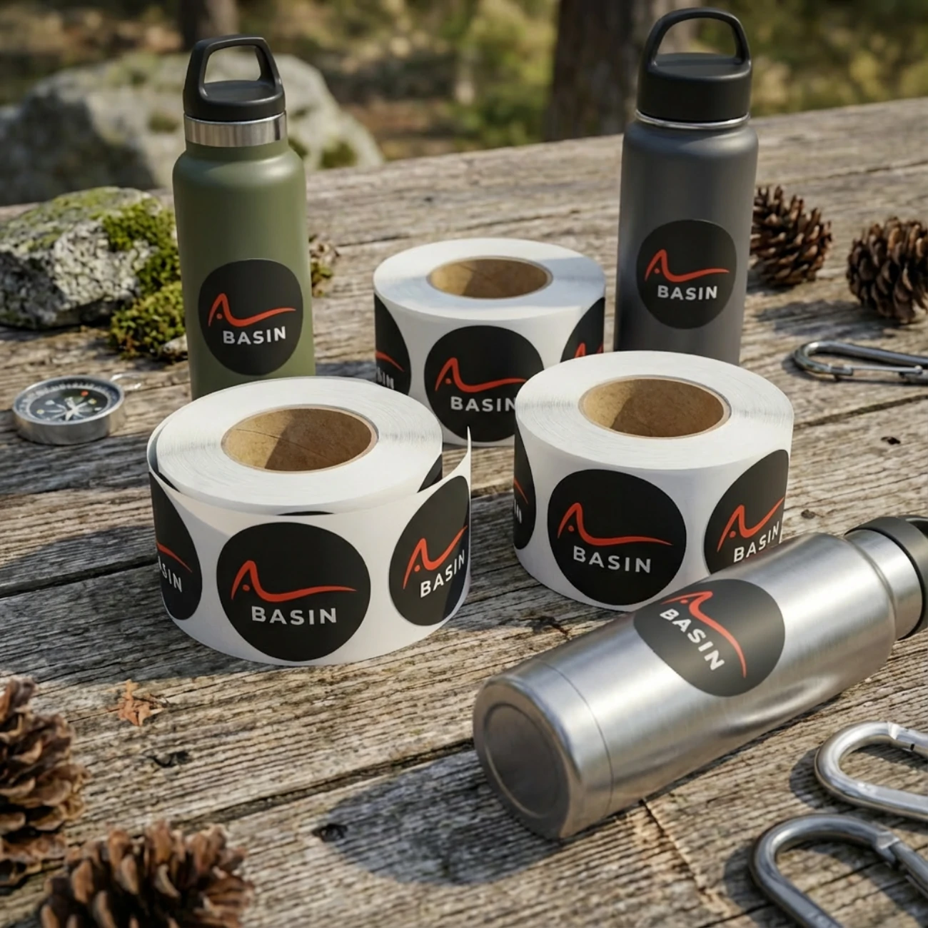 1000 2" Gloss Custom Vinyl Roll Labels