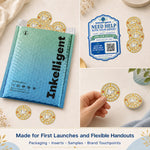 2-inch custom stickers for packaging, inserts, samples, and branding