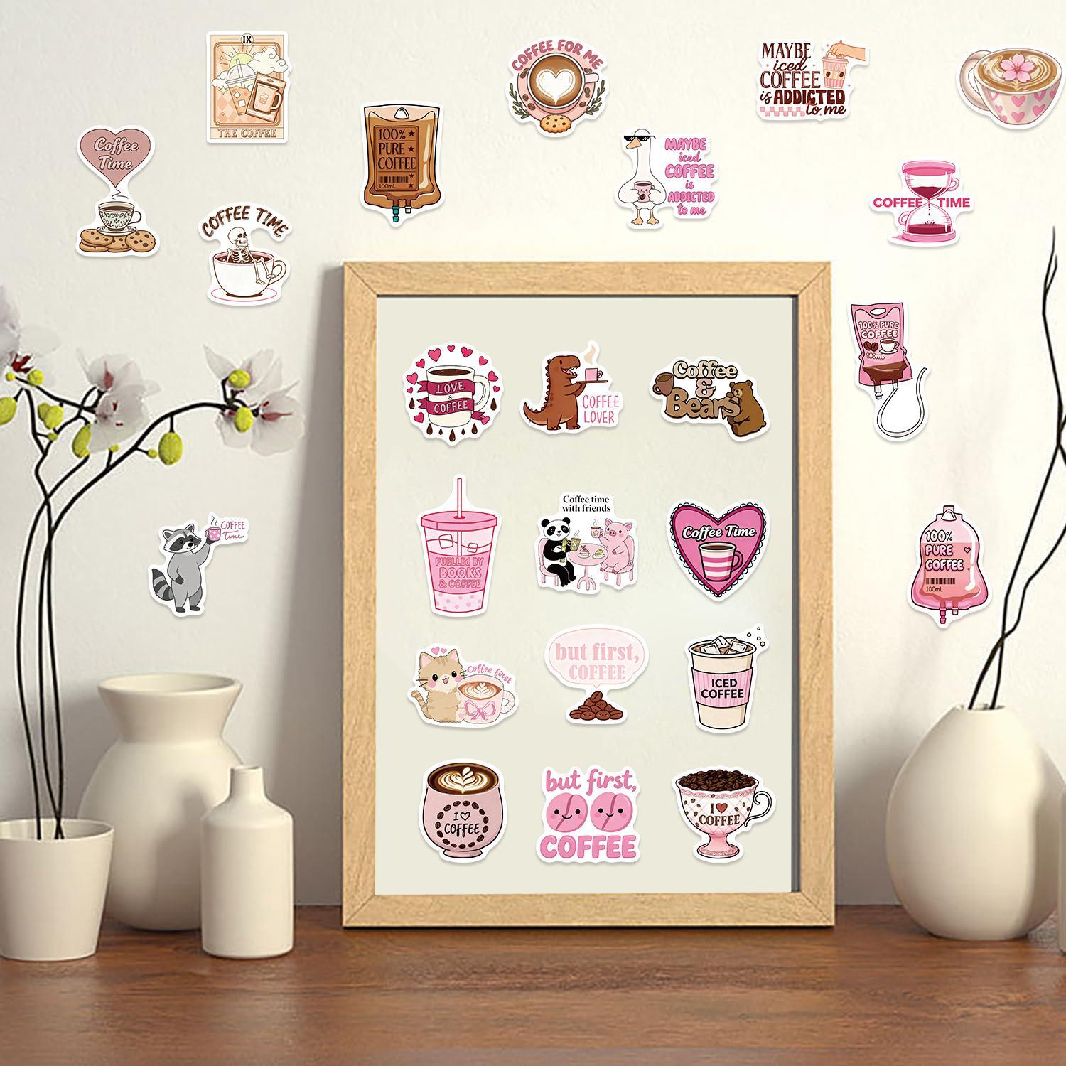 Pink 4-7cm Vinyl Stickers Pack – 100 Pcs