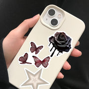 50-Piece Y2K Aesthetic Stickers, Waterproof Black and White  - 4