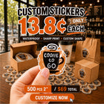 500 custom 2-inch gloss vinyl stickers for $69