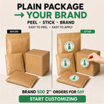 Custom stickers for branded mailers, boxes, and packaging