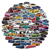 Sports Car Stickers, 50 or 100-Piece Waterproof Vinyl Decal  - 1