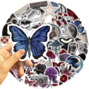 50-Piece Y2K Aesthetic Stickers, Waterproof Black and White  - 2