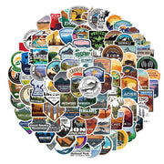100-Piece US National Park Stickers, Waterproof Travel Vinyl - 1