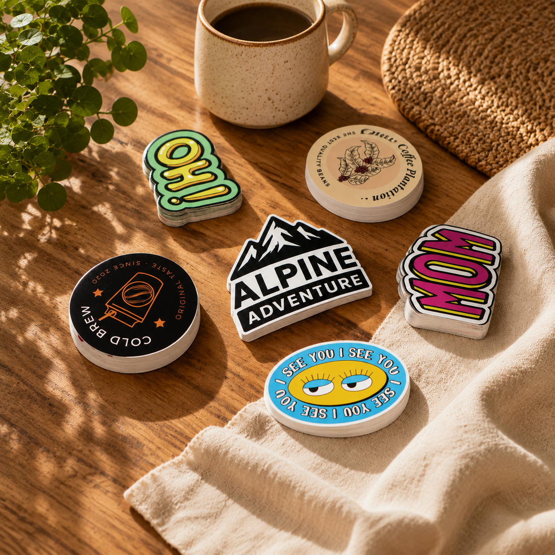 100 3" Gloss Custom Vinyl Stickers