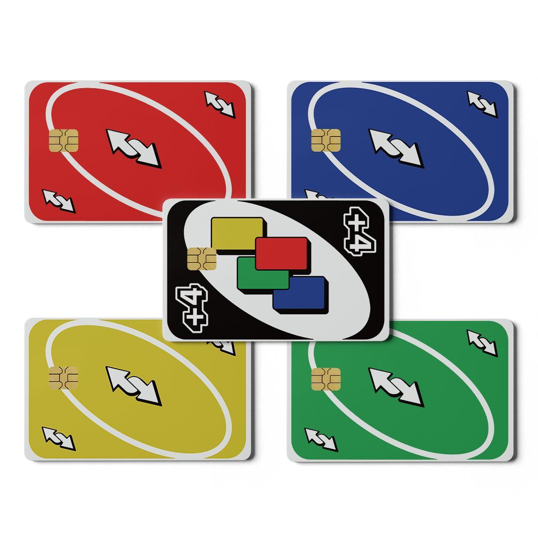 Funny Reverse Credit Card Stickers, 5-Piece Waterproof Full- - 1