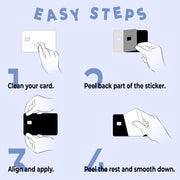Funny Reverse Credit Card Stickers, 5-Piece Waterproof Full- - 5