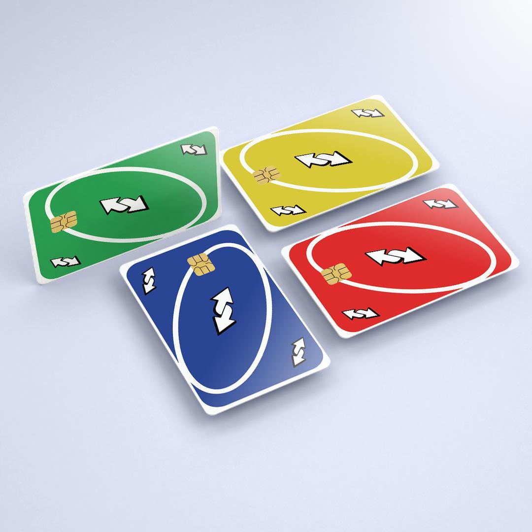 Funny Reverse Credit Card Stickers, 5-Piece Waterproof Full- - 2