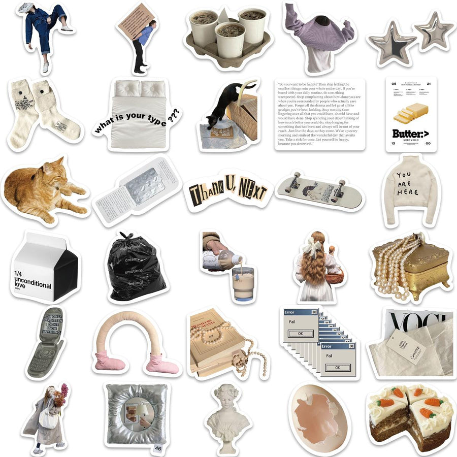 Edgy Y2K Grunge Stickers – 53 Pcs