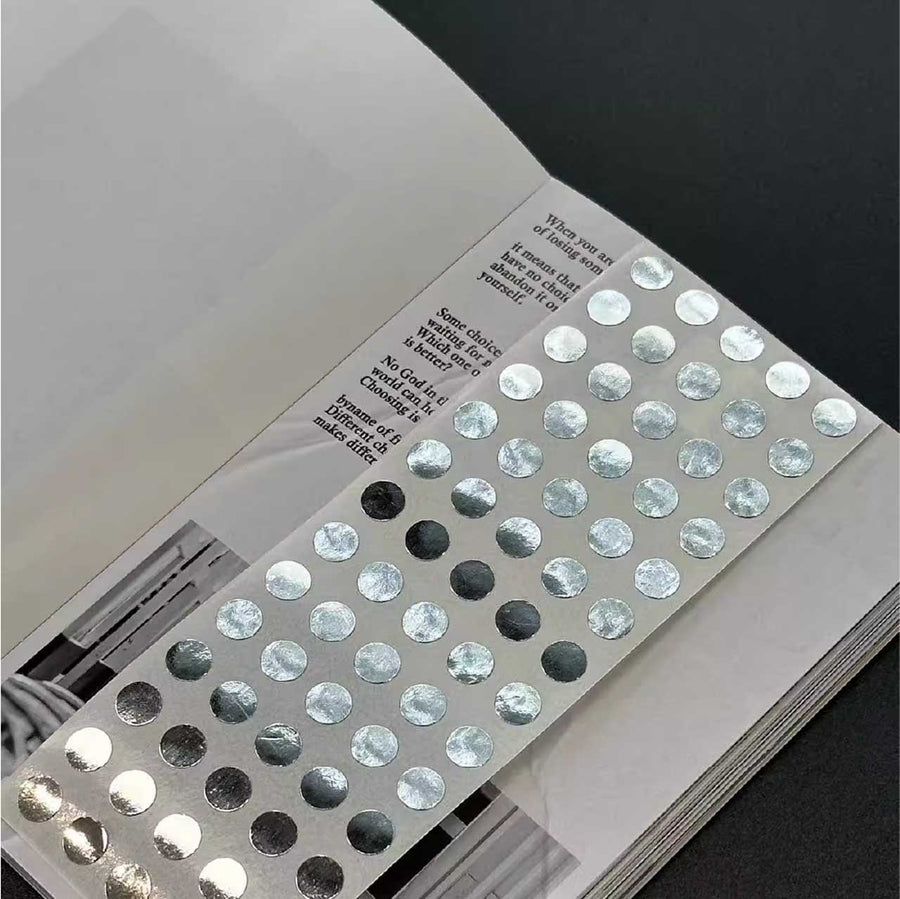 Silver Gold Holographic Circle Dot Sticker Roll