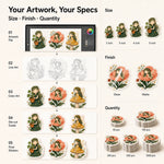 Artist & Illustrator Stickers — artwork, finish, and quantity options