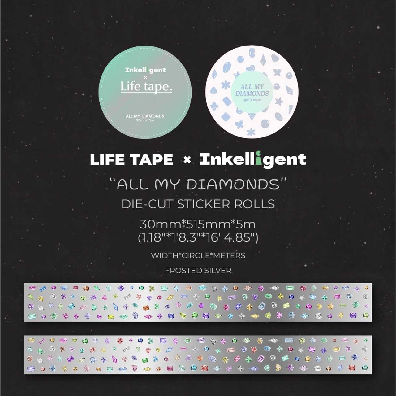 Luxurious Diamond Gemstone Basic Decorative Tape