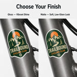Bicycle Stickers — gloss and matte finish comparison