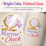 Bright-color polished gloss waterproof vinyl sticker