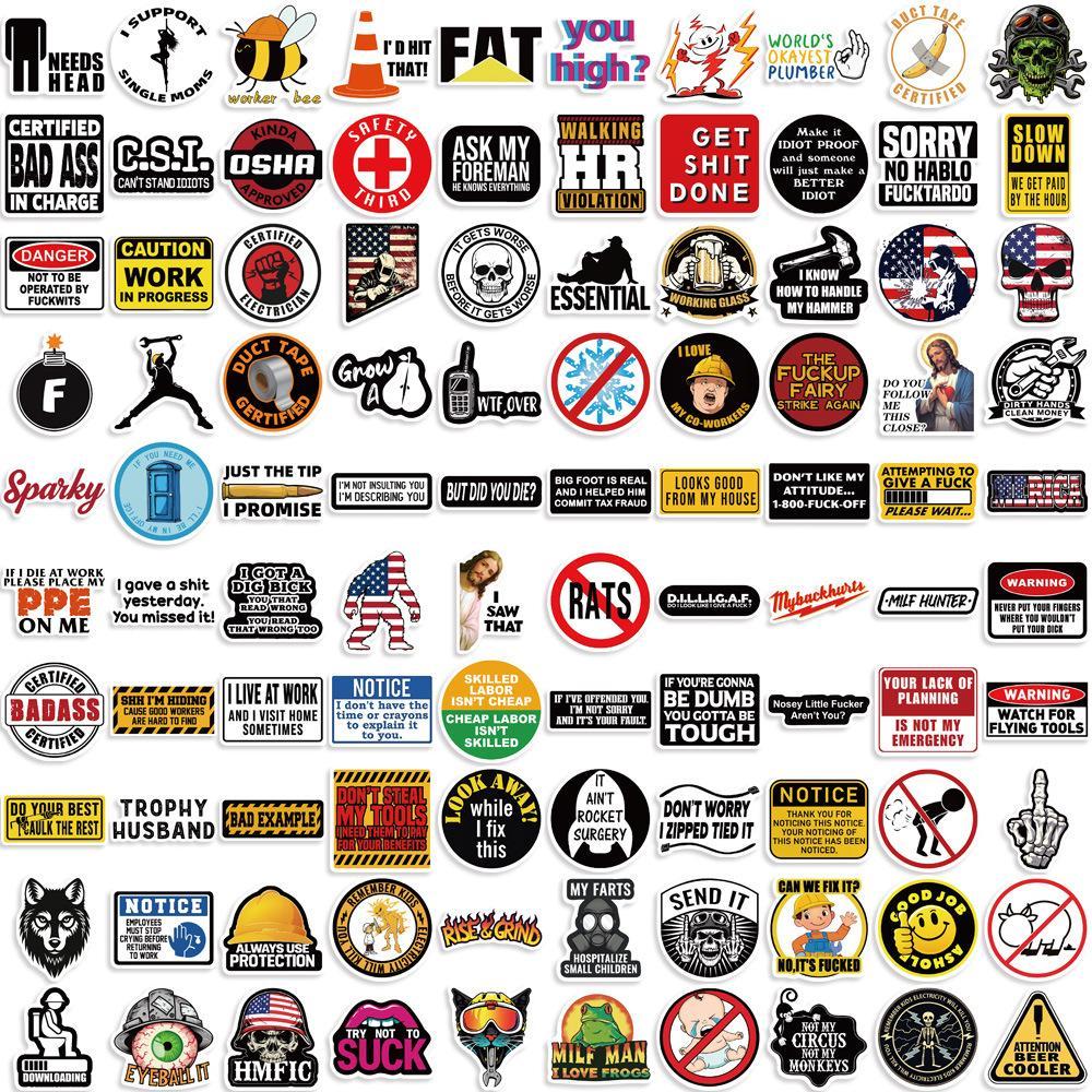 Funny Saying Sticker Pack – 100 Pcs