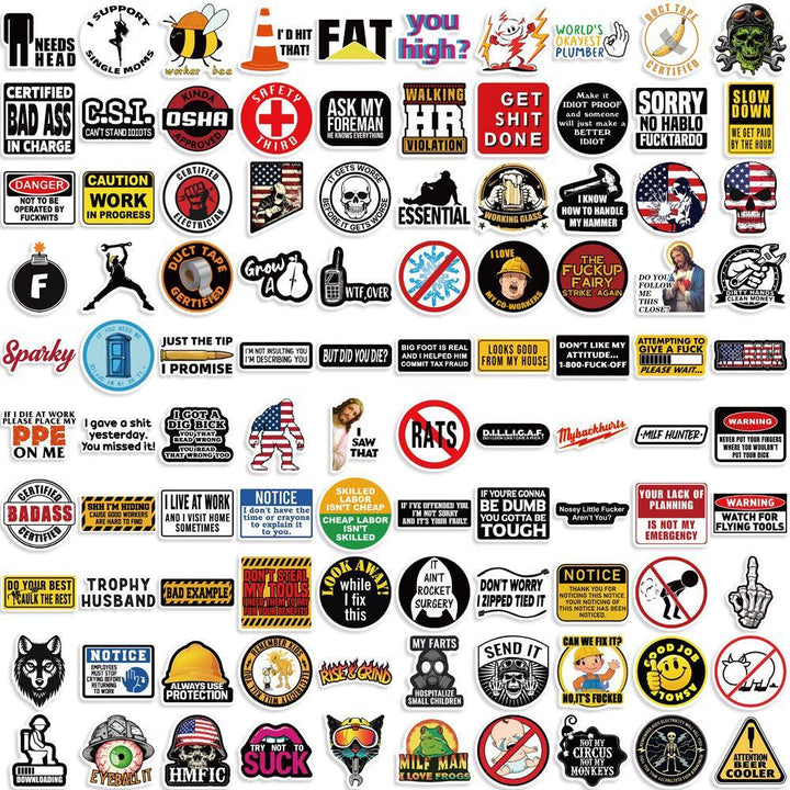 Funny Saying Sticker Pack – 100 Pcs
