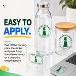 How to apply a clear vinyl sticker: peel, place and press firmly