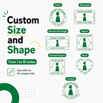 Custom clear vinyl sticker sizes and shapes