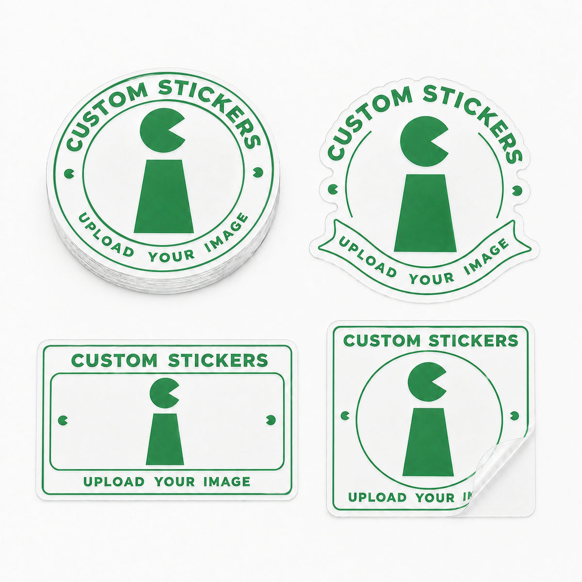 Custom clear vinyl stickers with transparent backgrounds