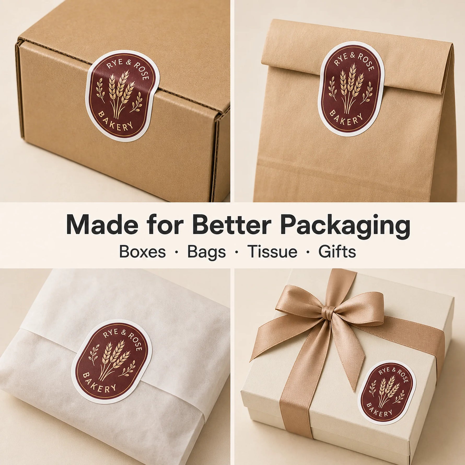 Custom Box & Packaging Stickers — use-case examples