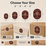 Custom Box & Packaging Stickers — size guide