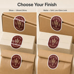 Custom Box & Packaging Stickers — gloss and matte finish comparison