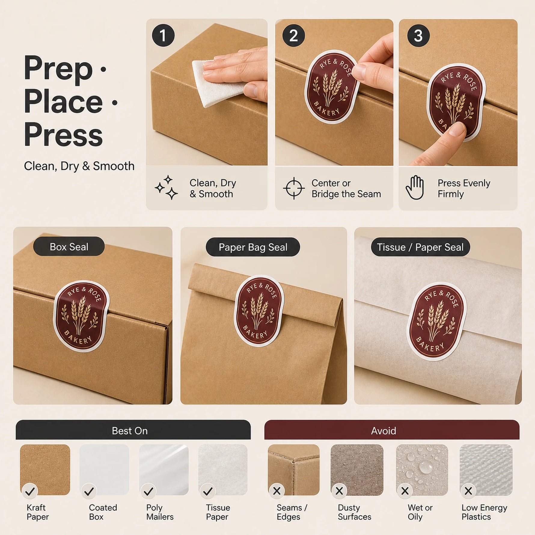 Custom Box & Packaging Stickers — application guide