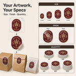 Custom Box & Packaging Stickers — artwork, finish, and quantity options