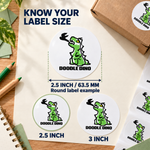 2.5-inch round label size guide