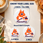 3-inch round label size guide
