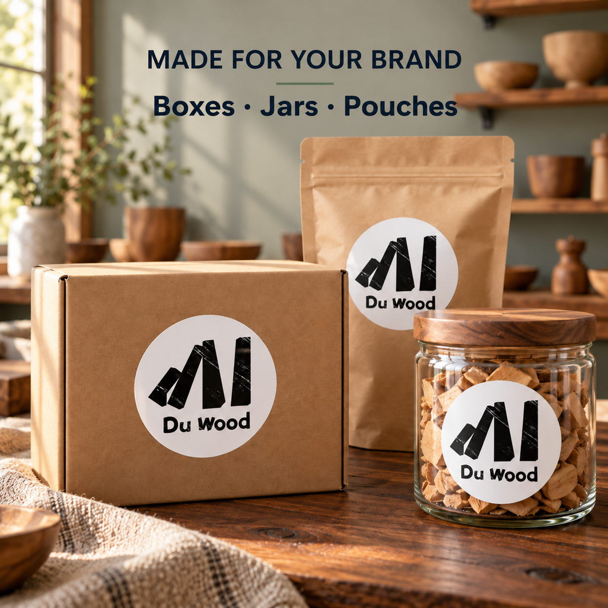 3-inch custom roll labels on boxes, jars, and pouches
