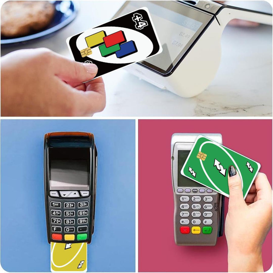Funny Reverse Credit Card Stickers, 5-Piece Waterproof Full- - 3
