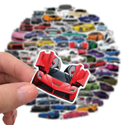 Sports Car Stickers, 50 or 100-Piece Waterproof Vinyl Decal  - 4