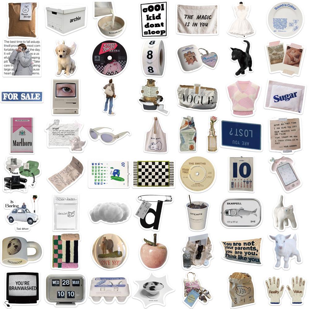 Cute Aesthetic Stickers for Girls – 50 Pcs