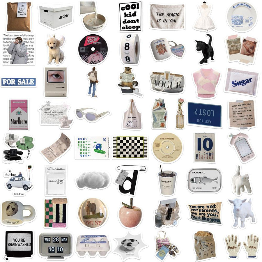 Cute Aesthetic Stickers for Girls – 50 Pcs