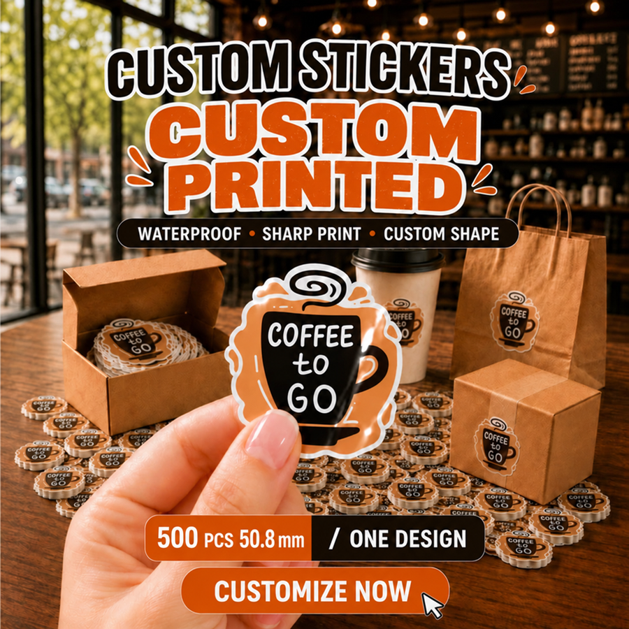 500 custom 2-inch gloss vinyl stickers