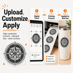Custom glitter sticker ordering and application steps