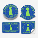 Custom glitter holographic stickers