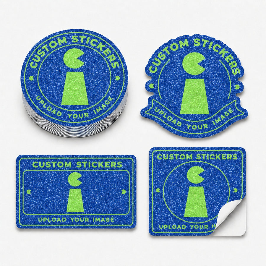 Custom glitter holographic stickers