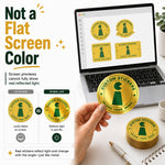 Artwork color guidance for gold metallic stickers