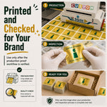Gold metallic sticker printing and quality check workflow
