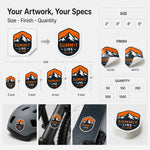Helmet Stickers — artwork, finish, and quantity options
