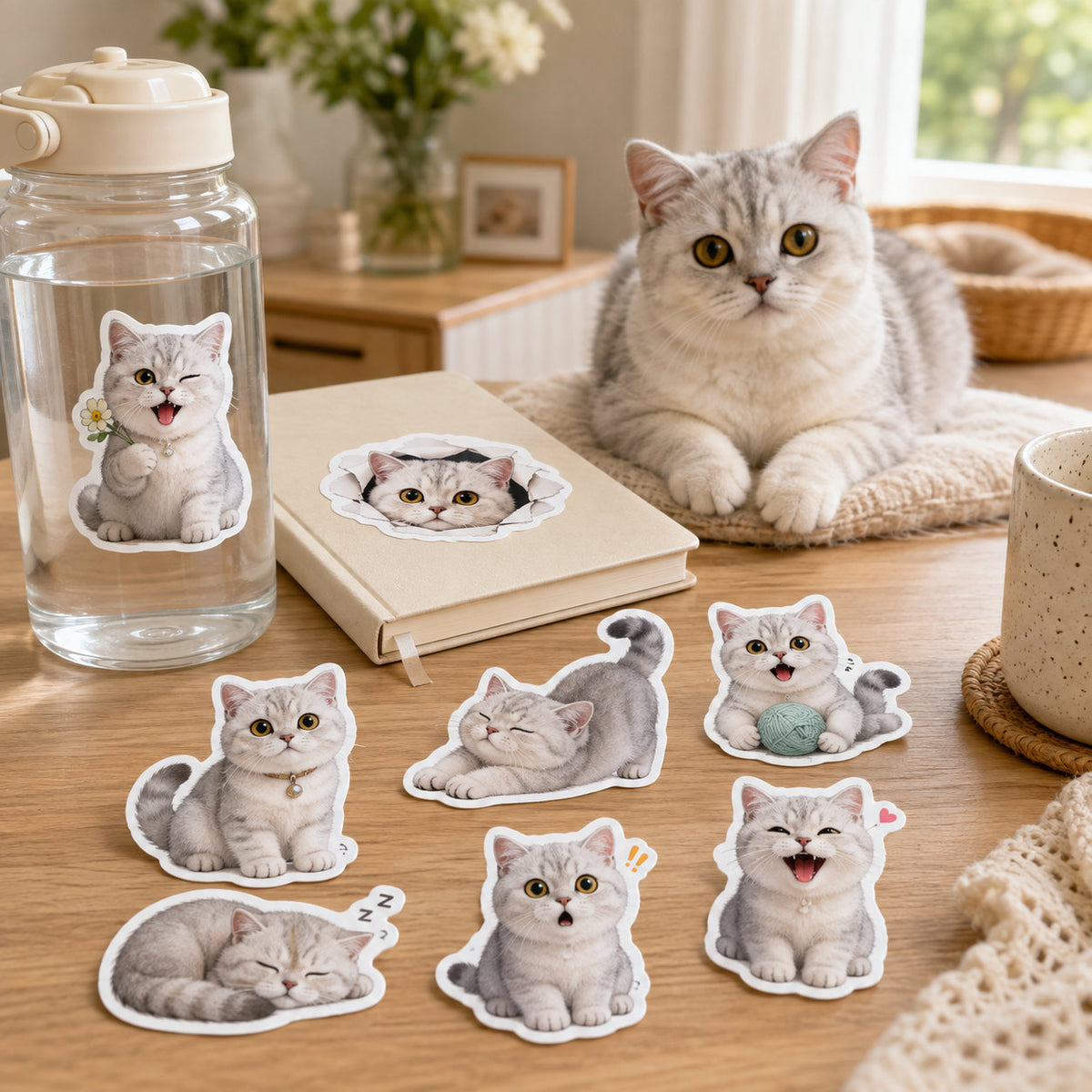Pet Cat Stickers - main lifestyle image