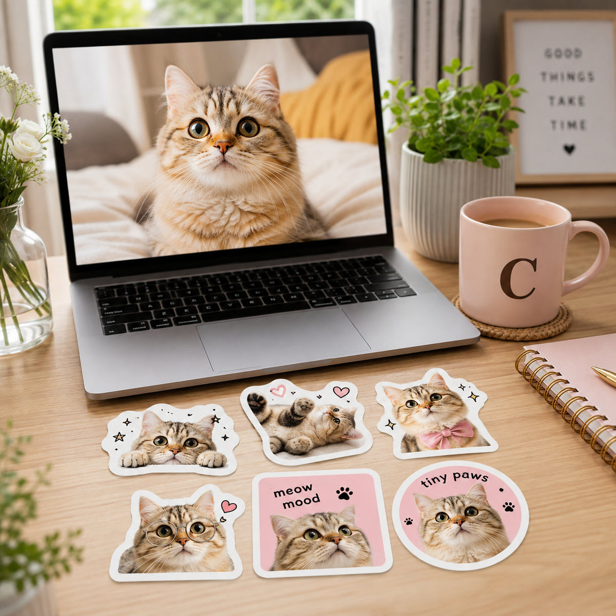 Pet Cat Stickers - lifestyle example 7